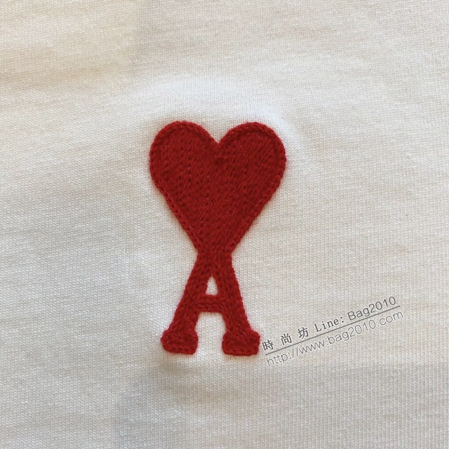Ami專櫃2023SS新款刺繡T恤 男女同款 tzy2663